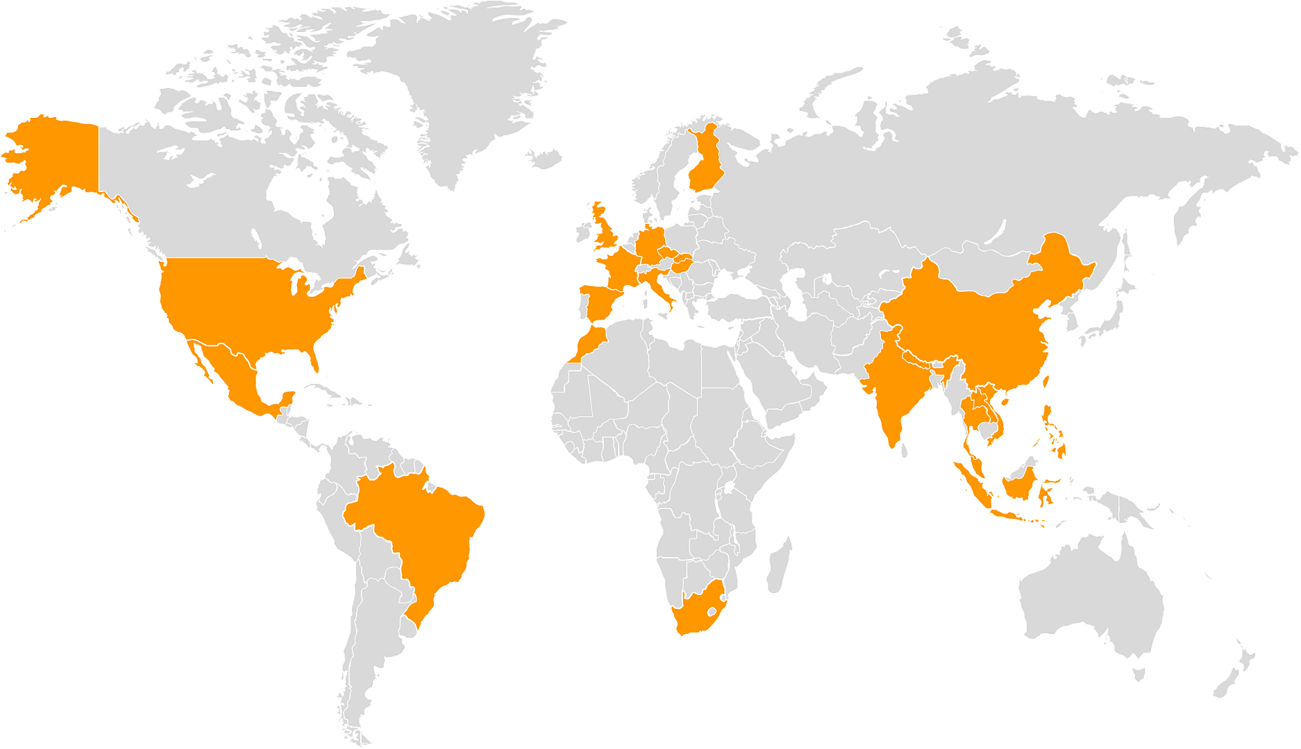 Partner International Consulting client and project locations