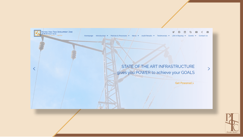 web design - client website industrial development zone